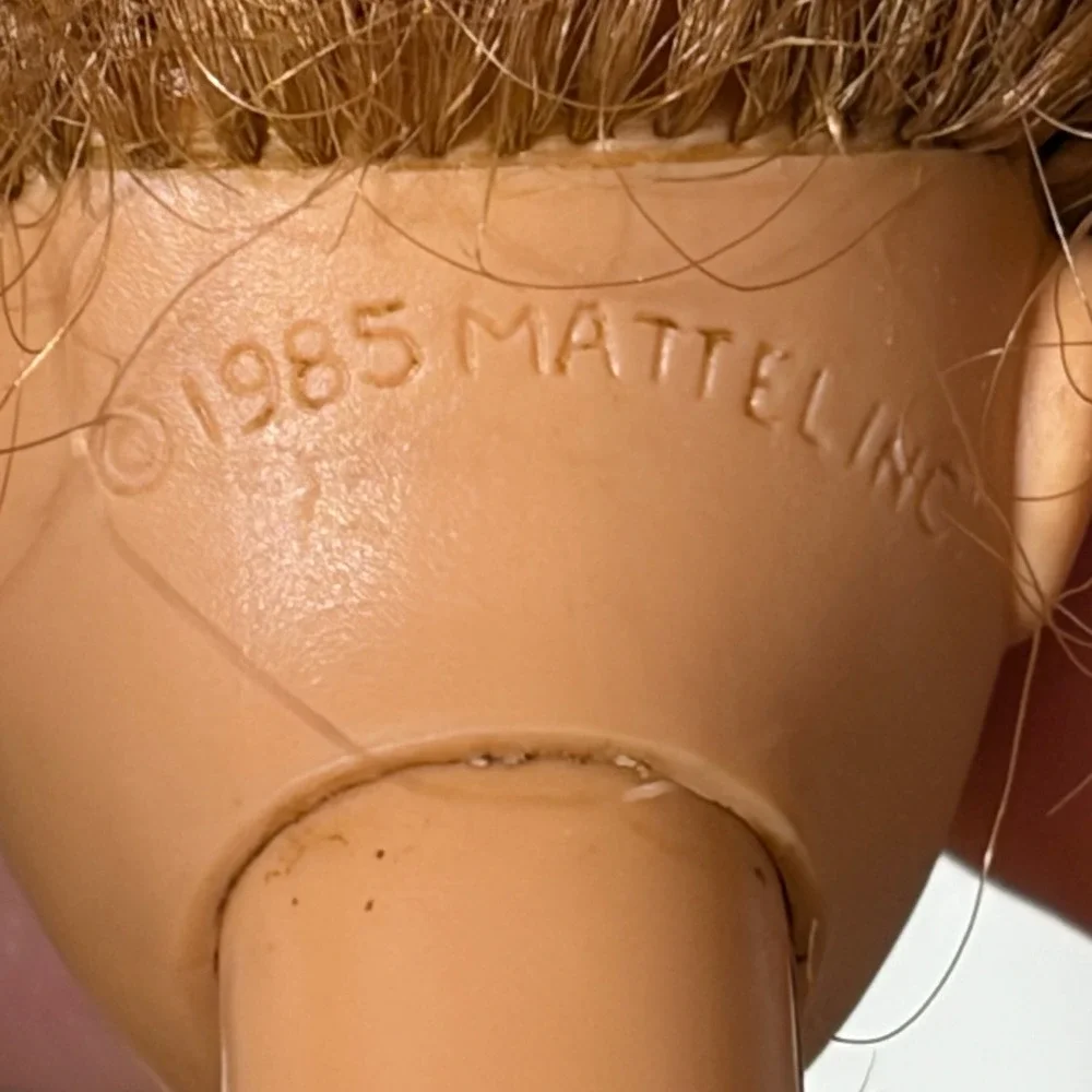 Vintage 1985 Mattel Barbie Doll Red Hair Repainted Face Body Nude